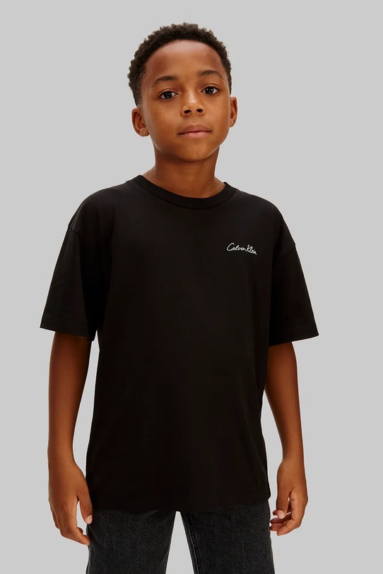 Calvin Klein Jeans t-shirt dziecięcy IB0IB02607.128.176.PPY2 czarny SS26