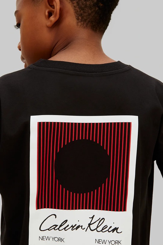 Calvin Klein Jeans t-shirt dziecięcy czarny IB0IB02607.128.176.PPY2