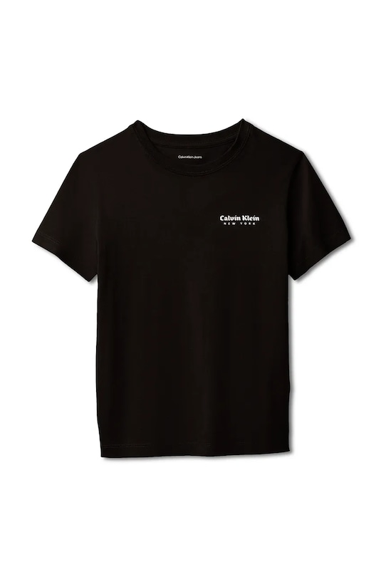 Calvin Klein Jeans t-shirt bawełniany dziecięcy IB0IB02608.104.116.PPY2 czarny SS26