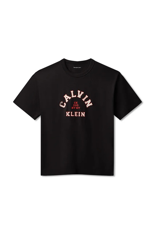 Calvin Klein Jeans t-shirt bawełniany dziecięcy IB0IB02637.128.176.PPY2 czarny SS26