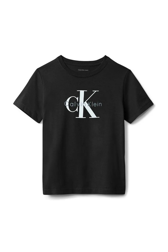 Calvin Klein Jeans t-shirt bawełniany dziecięcy IU0IU00715.104.116.PPY2 czarny SS26