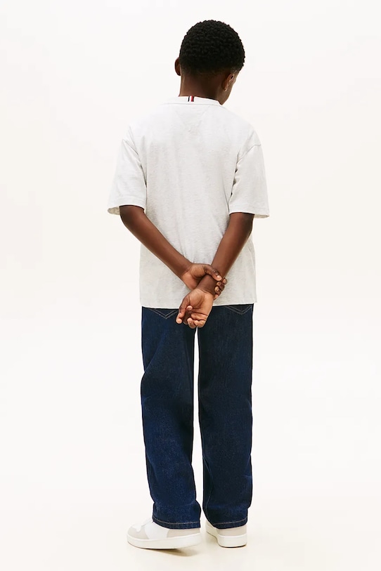 Tommy Hilfiger t-shirt bawełniany dziecięcy KB0KB09646.74.122.PPY2 szary