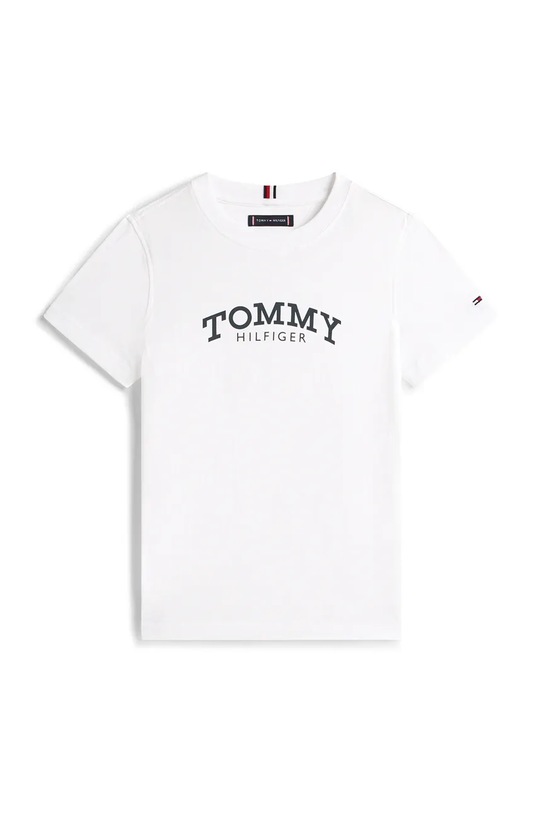 Tommy Hilfiger t-shirt bawełniany dziecięcy KB0KB10051.98.122.PPY2 biały SS26