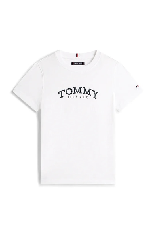 Tommy Hilfiger t-shirt bawełniany dziecięcy KB0KB10051.98.122.PPY2 biały SS26