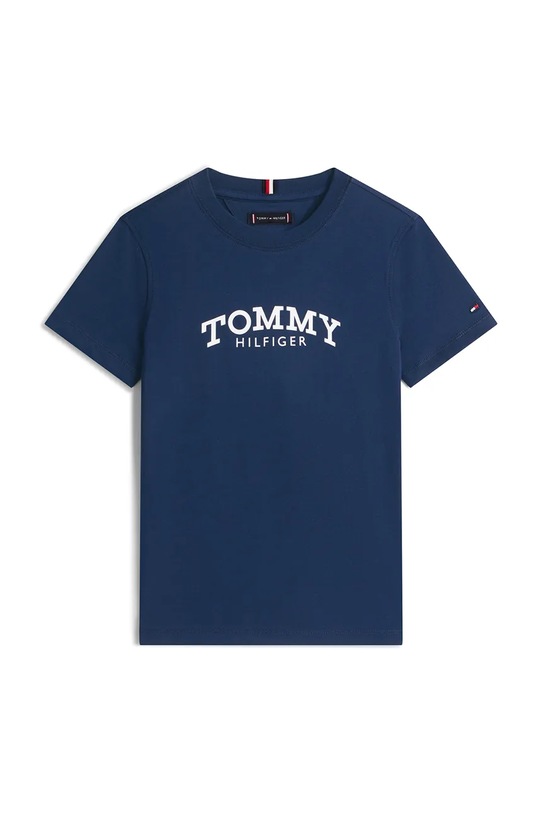Tommy Hilfiger t-shirt bawełniany dziecięcy KB0KB10051.128.176.PPY2 granatowy SS26