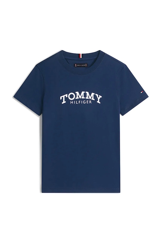 Tommy Hilfiger t-shirt bawełniany dziecięcy KB0KB10051.128.176.PPY2 granatowy SS26