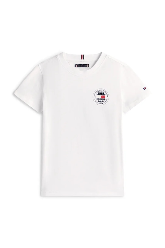 Tommy Hilfiger t-shirt bawełniany dziecięcy KB0KB10054.128.176.PPY2 biały SS26