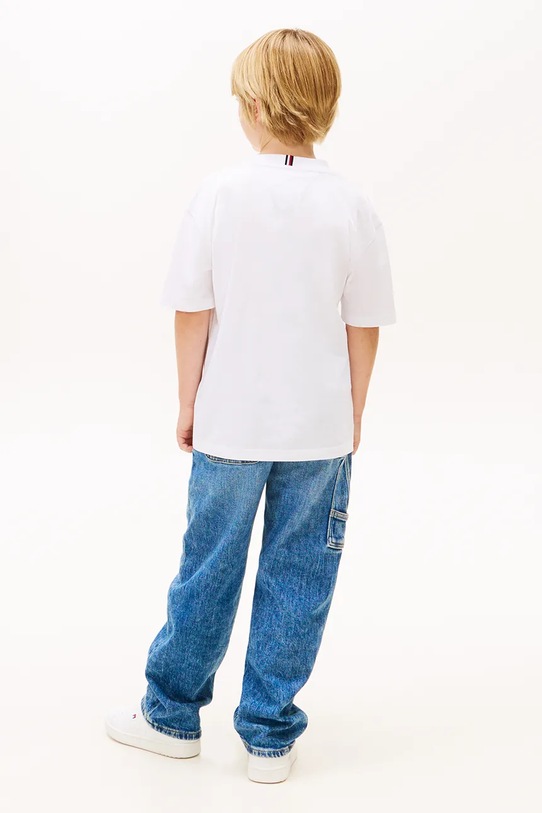 Tommy Hilfiger tricou de bumbac pentru copii alb KB0KB10340.128.176.PPY2