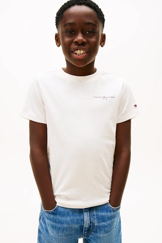 Tommy Hilfiger t-shirt bawełniany dziecięcy bawełna biały KS0KS00661.128.176.PPY2