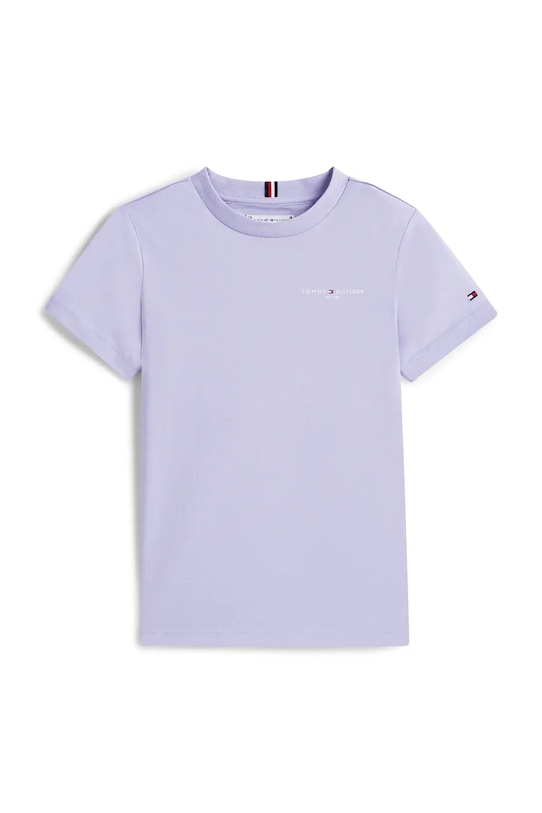Tommy Hilfiger t-shirt bawełniany dziecięcy KS0KS00661.128.176.PPY2 fioletowy SS26