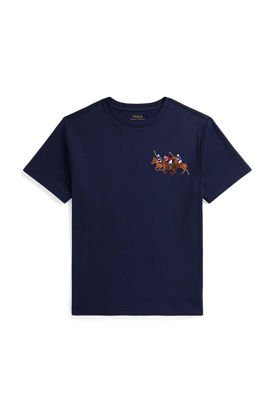 Polo Ralph Lauren t-shirt bawełniany dziecięcy nadruk granatowy 323A95734002