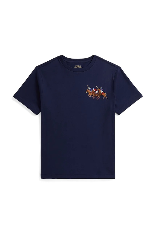 Polo Ralph Lauren t-shirt bawełniany dziecięcy nadruk granatowy 323A95734002