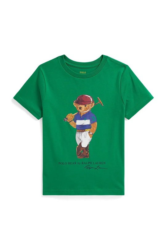 Polo Ralph Lauren t-shirt bawełniany dziecięcy nadruk zielony 322A96607001
