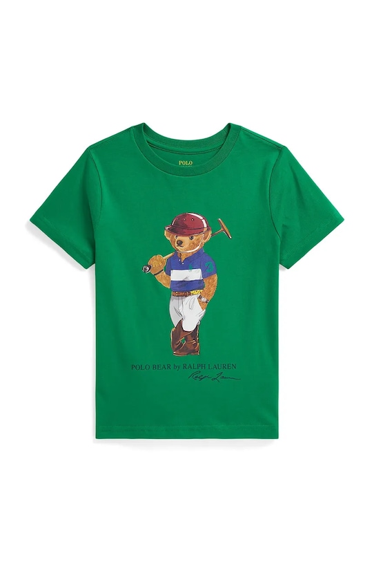 Polo Ralph Lauren t-shirt bawełniany dziecięcy nadruk zielony 322A96607001