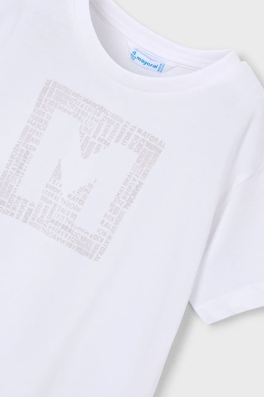 Chłopiec Mayoral t-shirt bawełniany dziecięcy 170.5F.Mini.PPY2 biały