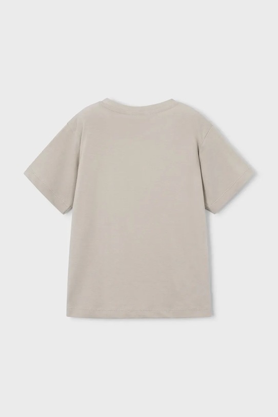 Mayoral t-shirt bawełniany dziecięcy 170.5F.Mini.PPY2 beżowy SS26