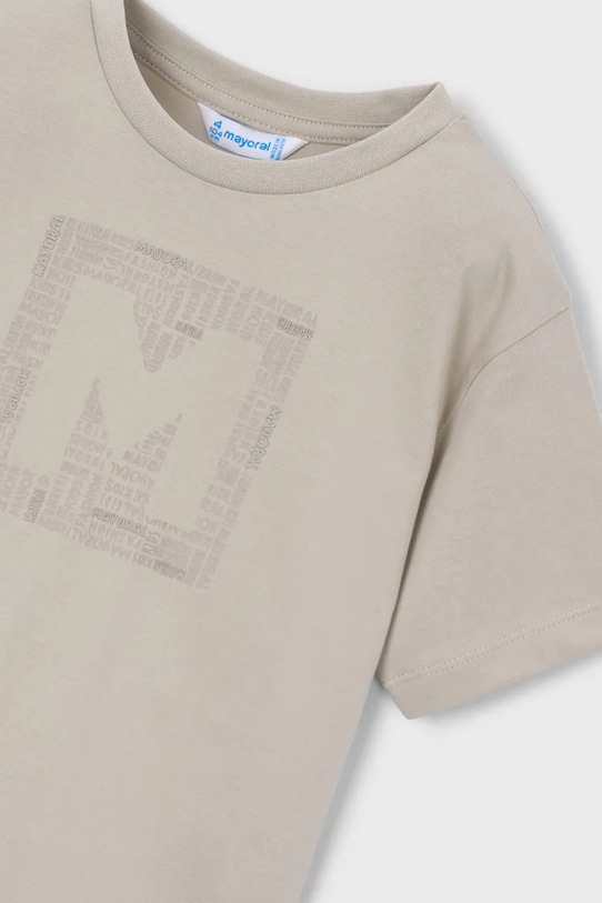 Chłopiec Mayoral t-shirt bawełniany dziecięcy 170.5F.Mini.PPY2 beżowy