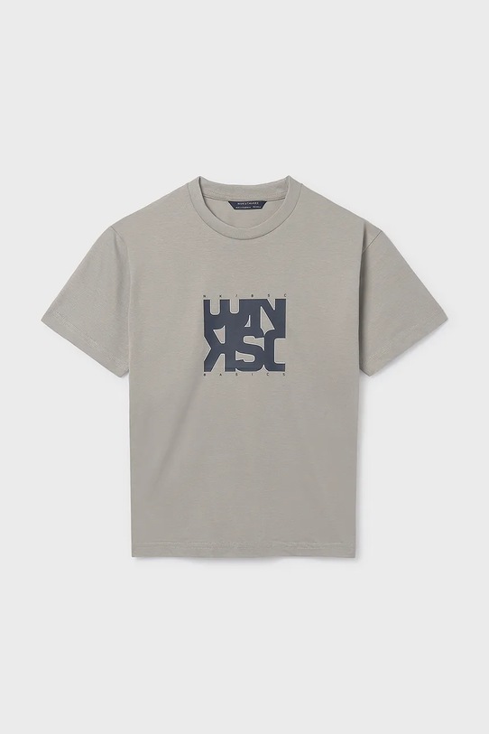 Mayoral t-shirt bawełniany dziecięcy 840.7E.Junior.PPY2 szary SS26
