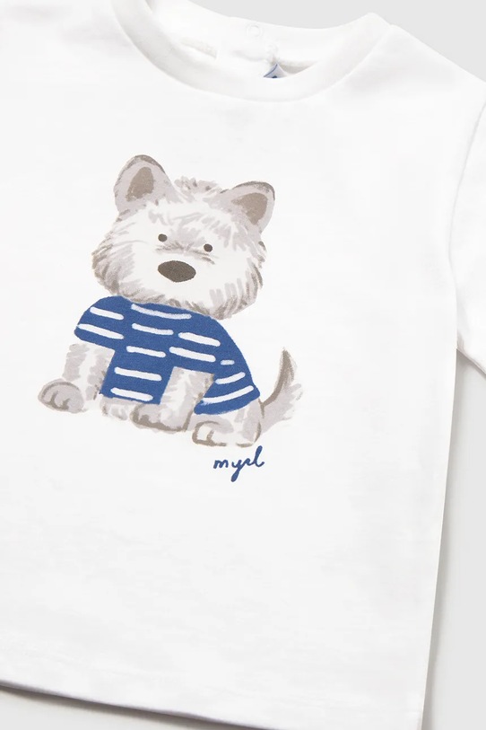 Chłopiec Mayoral t-shirt bawełniany dziecięcy 1001.3A.Baby.PPY2 biały
