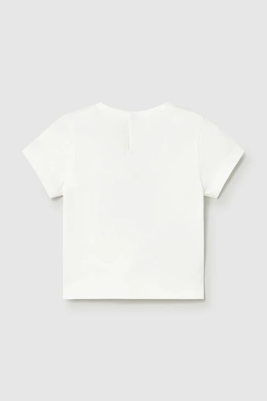 Παιδικό βαμβακερό μπλουζάκι Mayoral 1001.3A.Baby.PPY2 λευκό SS26