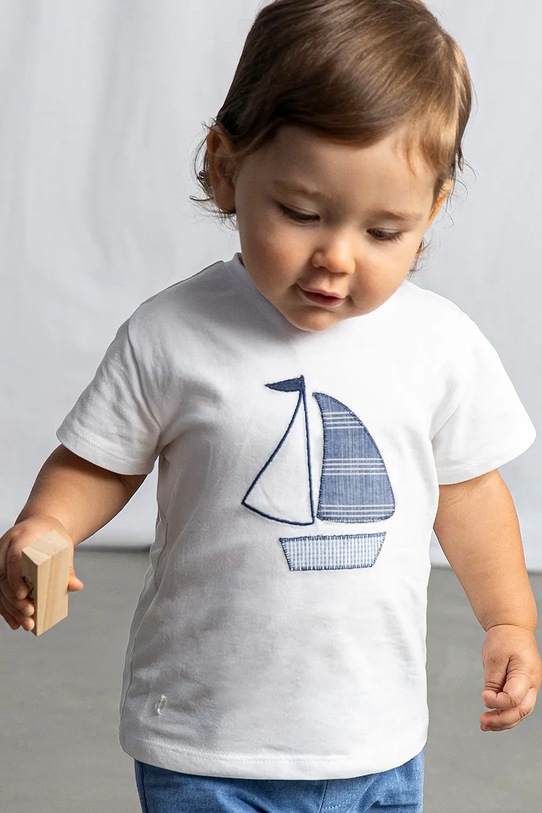 Mayoral t-shirt dziecięcy 1002.3B.Baby.PPY2 biały