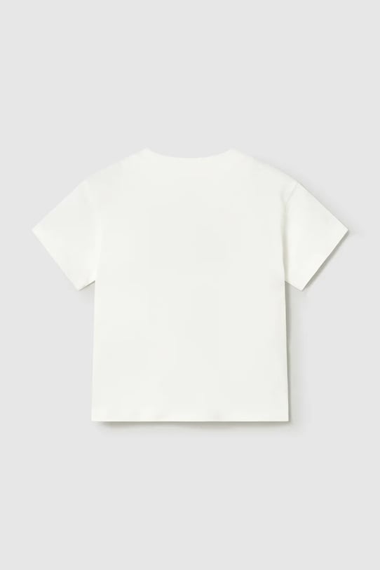 Mayoral t-shirt bawełniany dziecięcy 1004.3C.Baby.PPY2 biały SS26