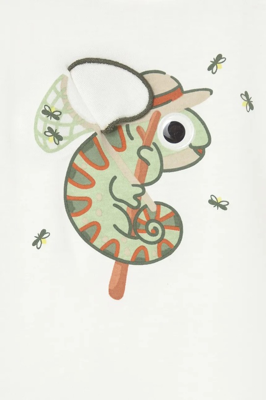 Otroška bombažna kratka majica Mayoral bela 1004.3C.Baby.PPY2