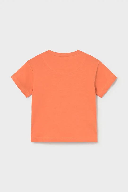 Mayoral t-shirt bawełniany dziecięcy 1004.3C.Baby.PPY2 pomarańczowy SS26