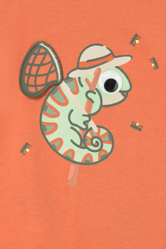 Chłopiec Mayoral t-shirt bawełniany dziecięcy 1004.3C.Baby.PPY2 pomarańczowy