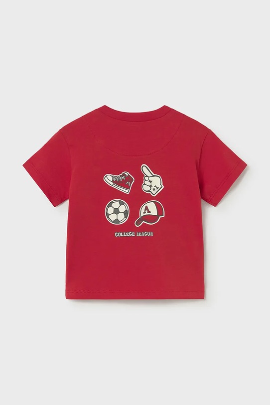 Παιδικό βαμβακερό μπλουζάκι Mayoral 1007.3E.Baby.PPY2 κόκκινο SS26