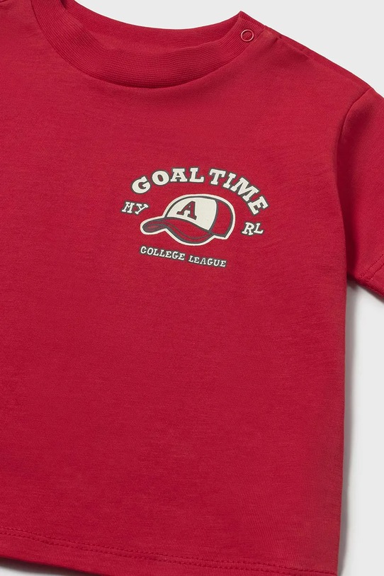 Αγορίστικα Παιδικό βαμβακερό μπλουζάκι Mayoral 1007.3E.Baby.PPY2 κόκκινο