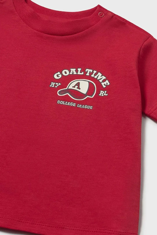 Αγορίστικα Παιδικό βαμβακερό μπλουζάκι Mayoral 1007.3E.Baby.PPY2 κόκκινο