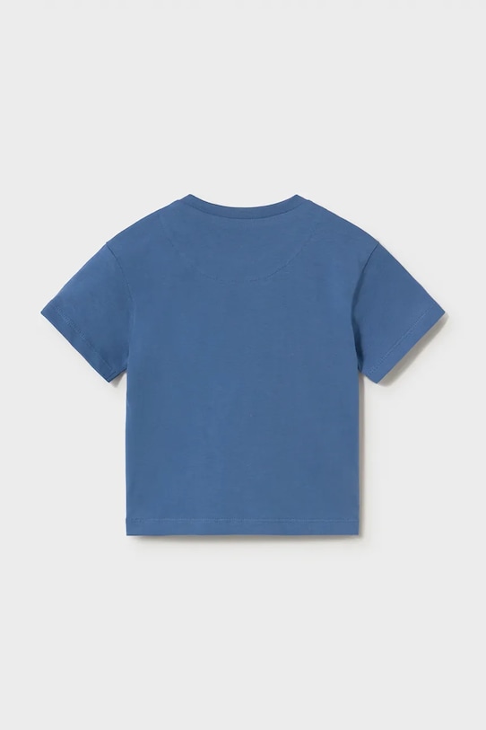 Mayoral t-shirt bawełniany niemowlęcy 1009.3F.Baby.PPY2 niebieski SS26