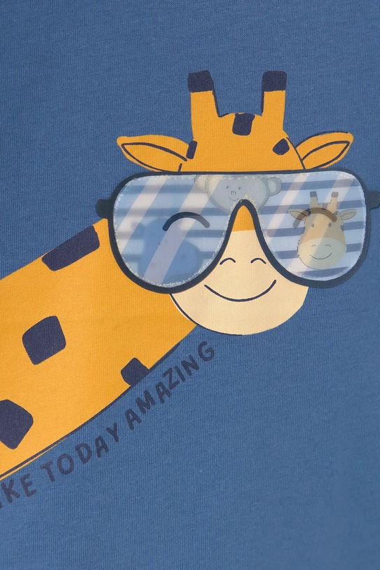 Chłopiec Mayoral t-shirt bawełniany niemowlęcy 1009.3F.Baby.PPY2 niebieski