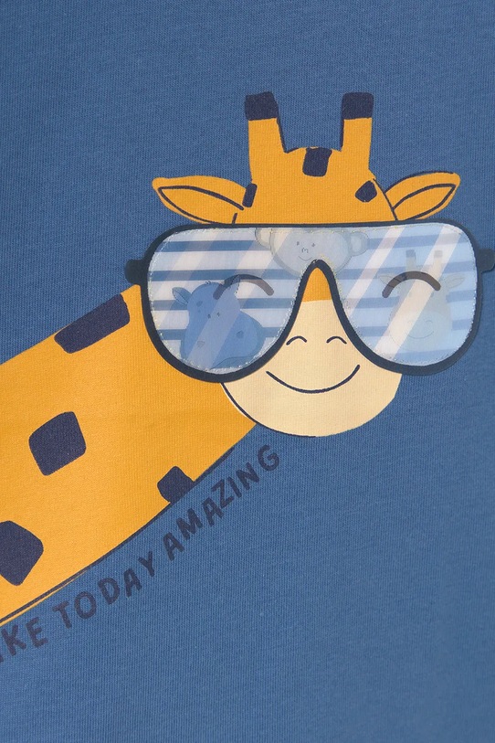 Mayoral t-shirt bawełniany niemowlęcy niebieski 1009.3F.Baby.PPY2