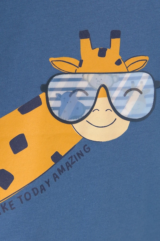 Mayoral t-shirt bawełniany niemowlęcy niebieski 1009.3F.Baby.PPY2