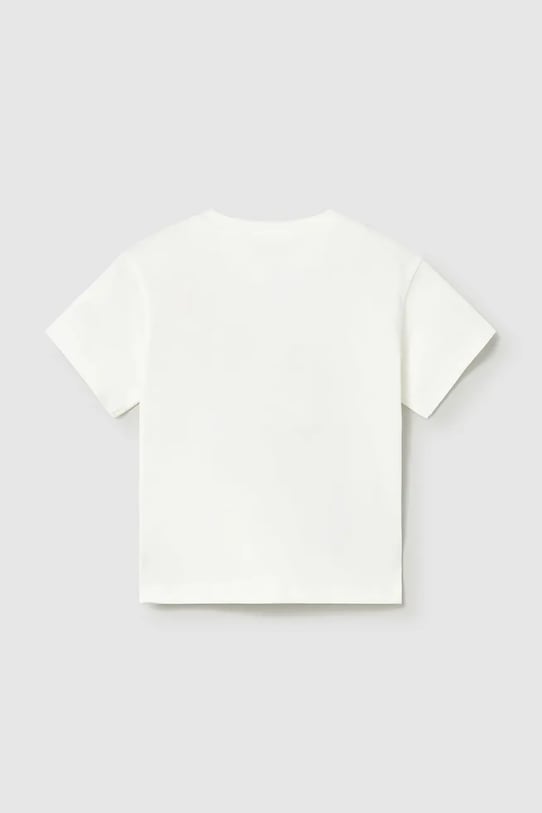 Παιδικό βαμβακερό μπλουζάκι Mayoral 1010.3F.Baby.PPY2 λευκό SS26