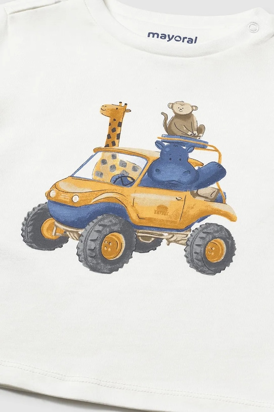 Αγορίστικα Παιδικό βαμβακερό μπλουζάκι Mayoral 1010.3F.Baby.PPY2 λευκό
