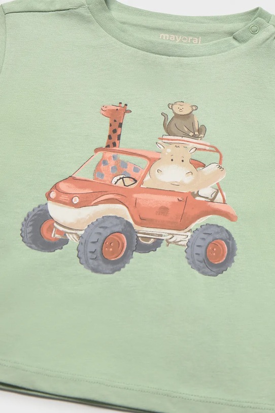 Chłopiec Mayoral t-shirt bawełniany dziecięcy 1010.3F.Baby.PPY2 zielony
