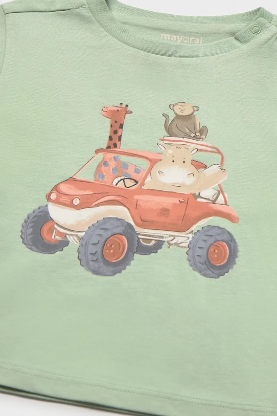 Chłopiec Mayoral t-shirt bawełniany dziecięcy 1010.3F.Baby.PPY2 zielony