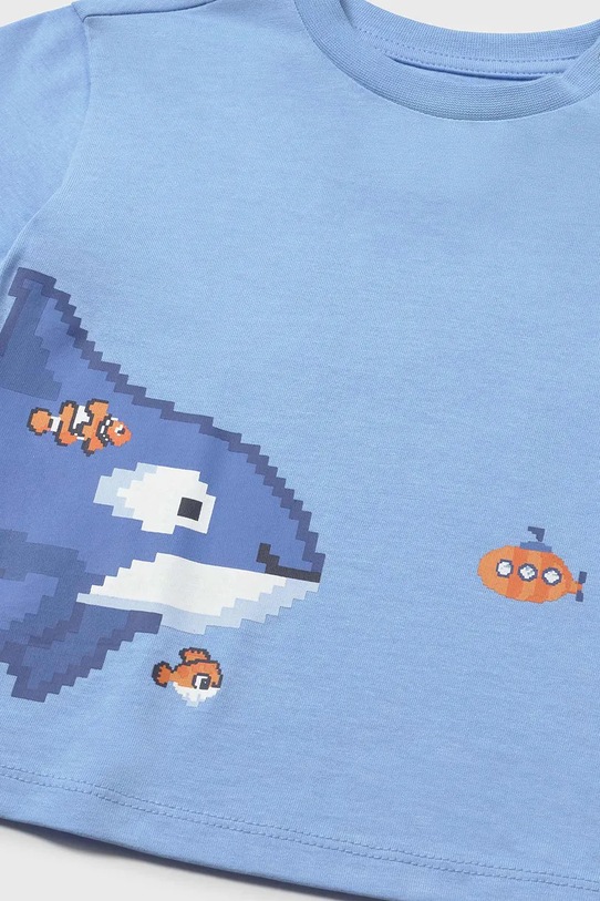 Chłopiec Mayoral t-shirt bawełniany dziecięcy 1013.3H.Baby.PPY2 niebieski