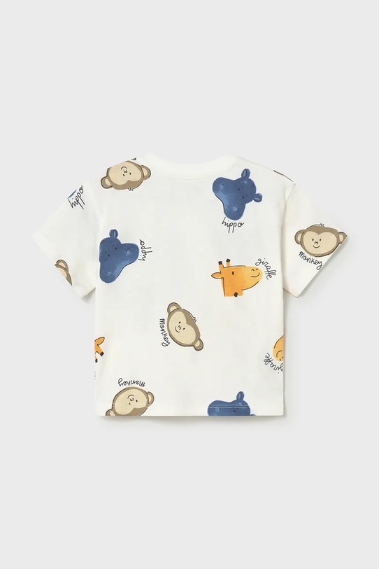 Παιδικό βαμβακερό μπλουζάκι Mayoral 1014.3J.Baby.PPY2 λευκό SS26