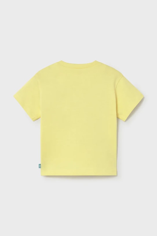 Παιδικό βαμβακερό μπλουζάκι Mayoral 1015.3J.Baby.PPY2 κίτρινο SS26