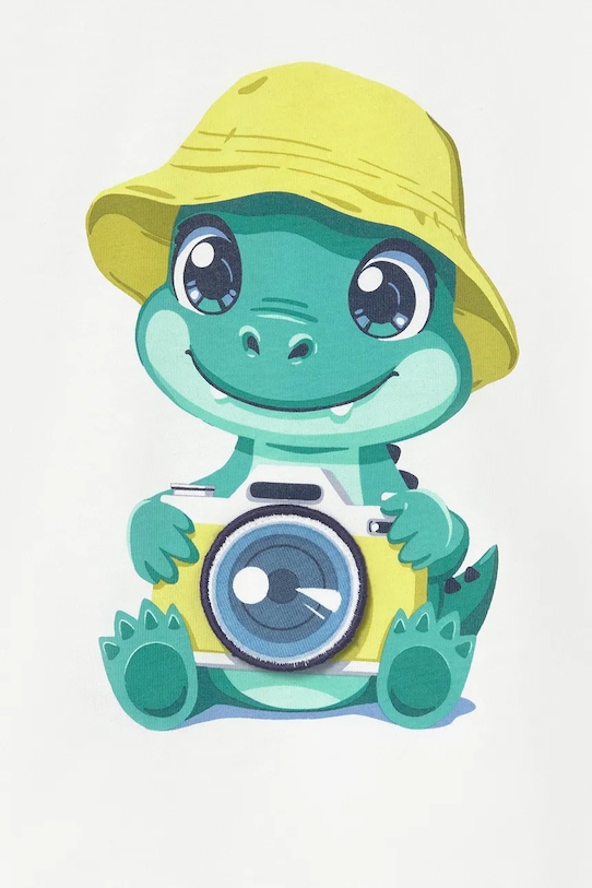 Chłopiec Mayoral t-shirt bawełniany dziecięcy 1016.3J.Baby.PPY2 biały