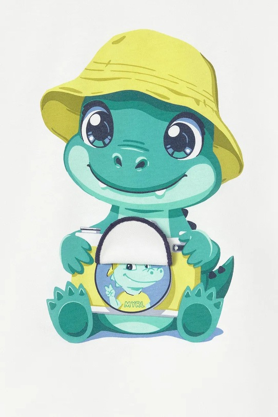 Mayoral t-shirt bawełniany dziecięcy biały 1016.3J.Baby.PPY2