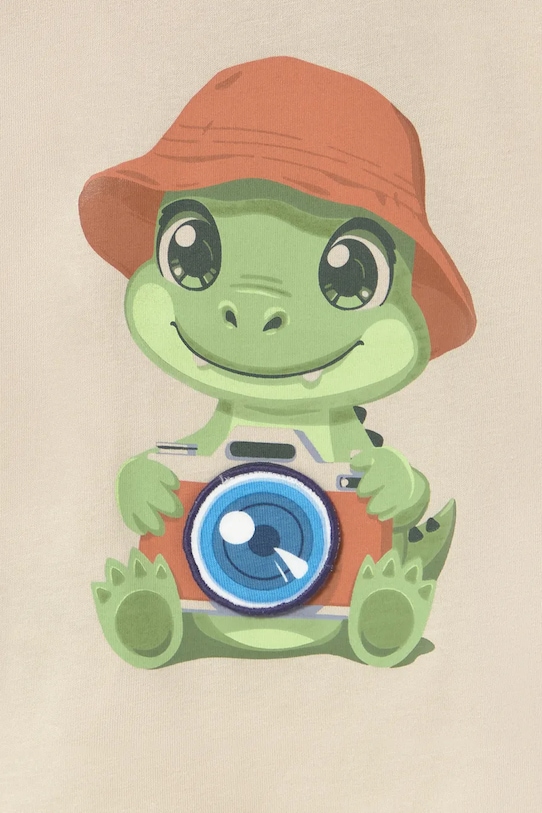 Chłopiec Mayoral t-shirt bawełniany dziecięcy 1016.3J.Baby.PPY2 beżowy