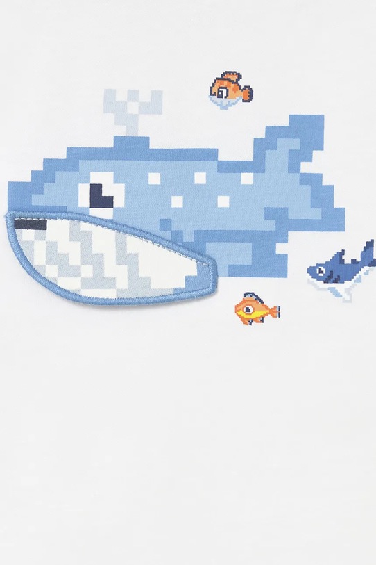 Chłopiec Mayoral t-shirt dziecięcy 1018.3D.Baby.PPY2 biały