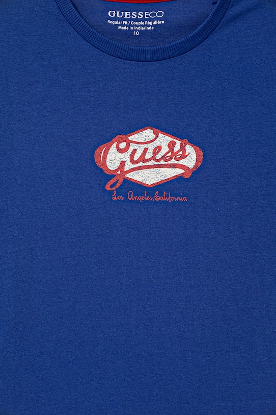 Chłopiec Guess t-shirt bawełniany dziecięcy L6RI02.K8HM4.PPY2 fioletowy