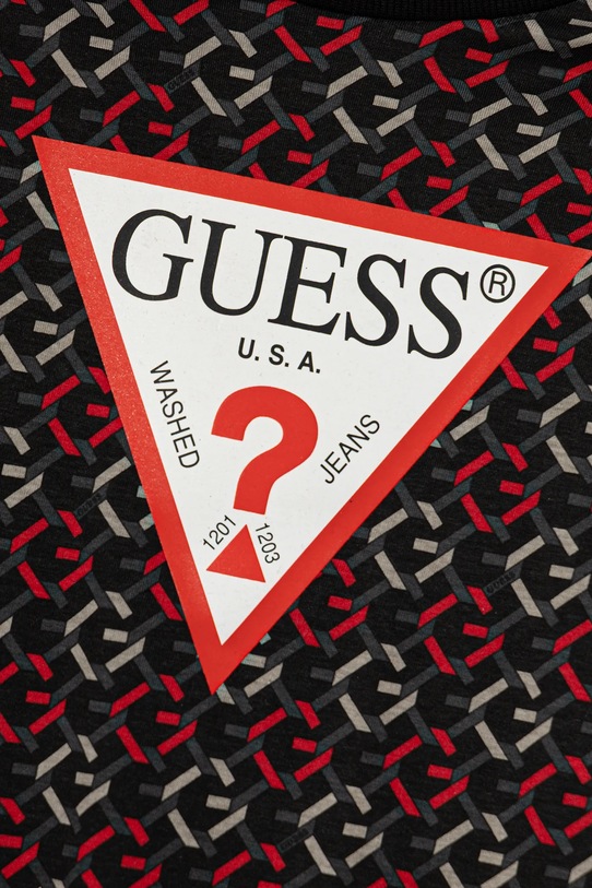 Chłopiec Guess t-shirt bawełniany dziecięcy L6RI03.K8HM4.PPY2 czarny