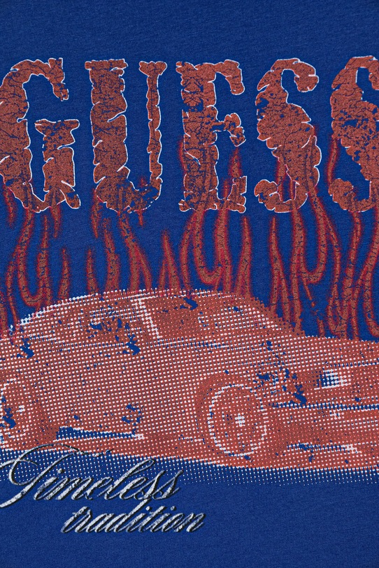 Мальчик Детская хлопковая футболка Guess L6RI08.K8HM4.PPY2 фиолетовой